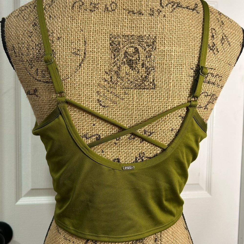 PINK Active USA Olive Tank Top - Picture 4 of 4